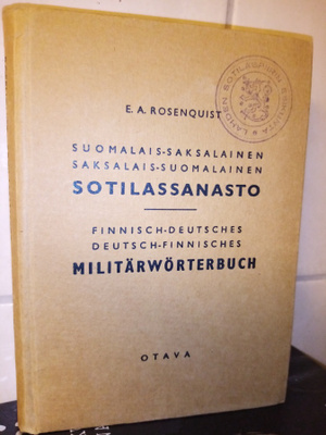 Rosenquist : SOTILASSANASTO  ( 2p. 1944 ) SIS.PK !