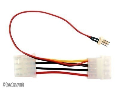 Revoltec tuulettimen adapteri 3-pin to 4-pin muuntaja, 13cm