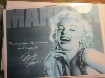 Laminoitu painokuva Marilyn Monroe. A4