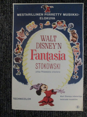 Fantasia (1940) Walt Disney - vanha elokuvajuliste - RE1967