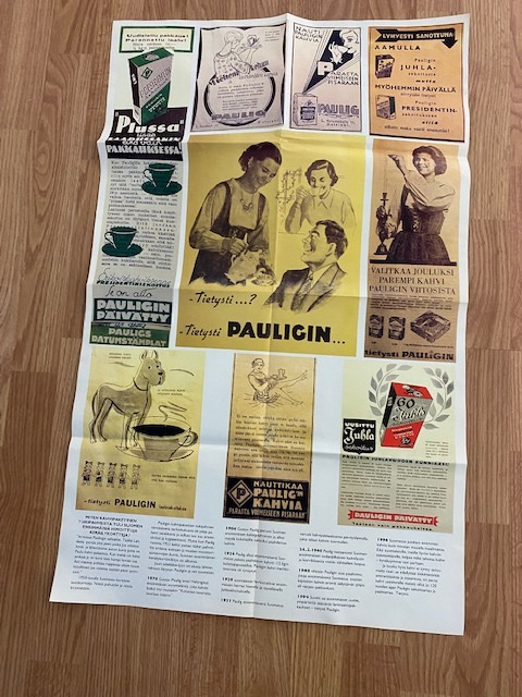 Paulig 120 vuotta kahvi juliste