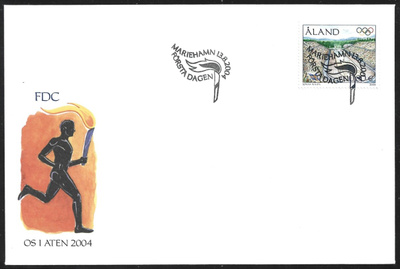 FDC Åland 2004 Olympialaiset 0,80 € LaPe 240