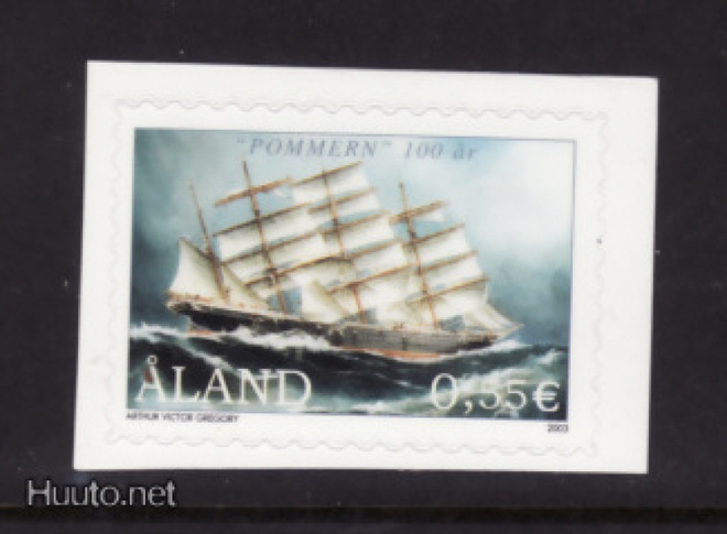 Ahvenanmaa v 2003 .  POMMERN 100 VUOTTA , postituore merkki