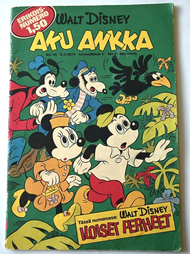 Aku Ankka  45  1974 + Iloiset perheet