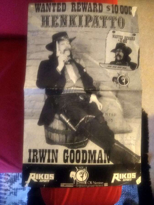Irwin Goodman harvinainen juliste nimmarilla!