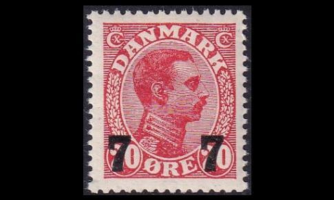 Tanska 174 ** Christian X 7/20 öre (1927)