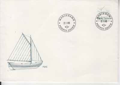 FDC 1986 Åland kalastajavene.