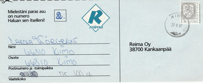 Postileima, KIMO