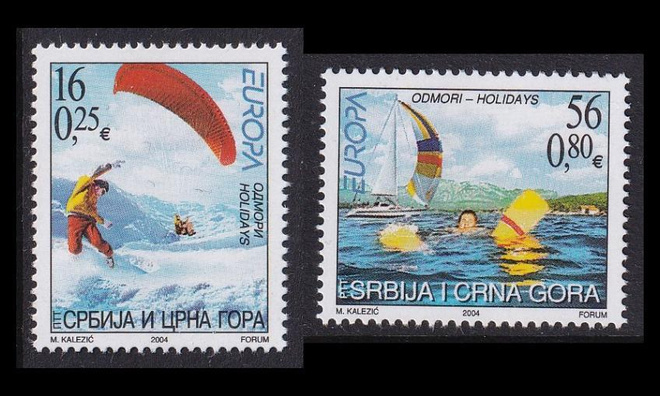 Jugoslavia 3196-7 ** Europa loma (2004)