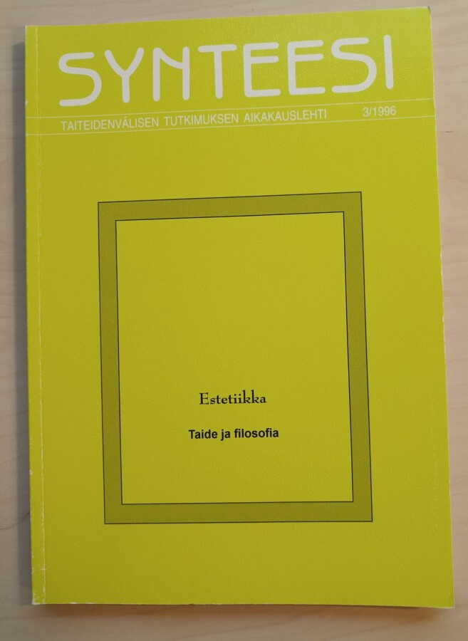 Synteesi Numero 3/1996 (Estetiikan teemanumero)