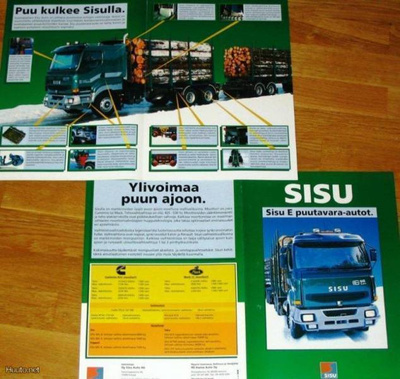 2001 Sisu E puutavara esite - KUIN UUSI - suomalainen