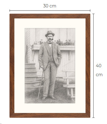 Uusi Mannerheim art print kehystetty 30 cm x 40 cm