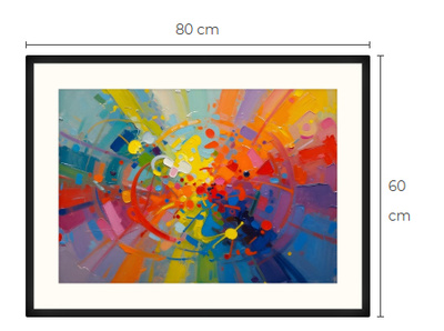 Uusi abstrakti art print taulu 60 cm x 80 cm