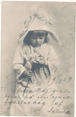 Söpö lapsonen - vanha Carte Postale