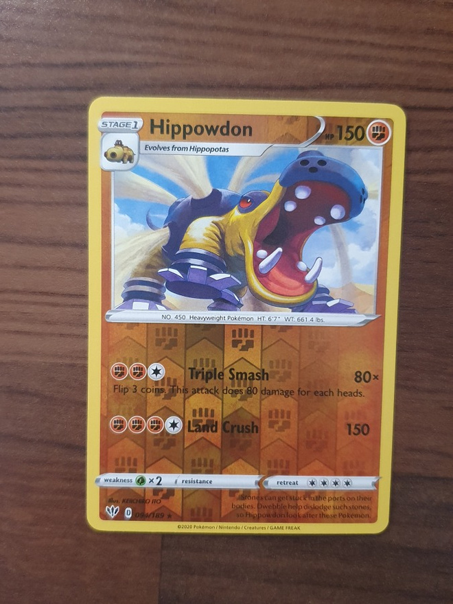 Pokemon Hippowdon 094/189 Reverse holo Rare