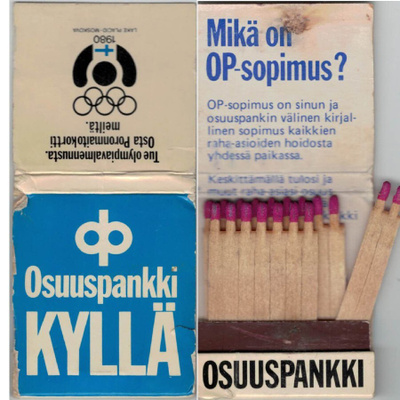 Olympia 1980 - OPn olympiamainos tulitikut