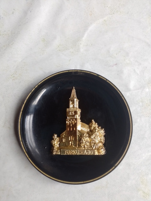Turku seinälautanen 24 k kullattu