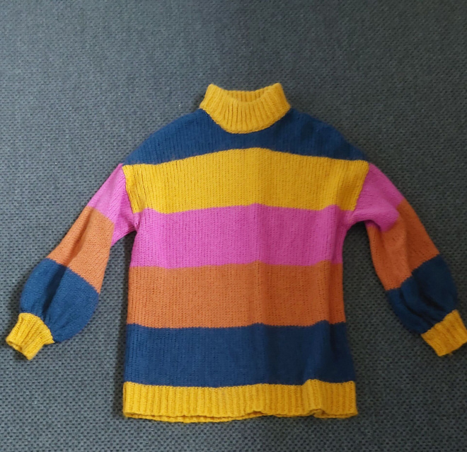 Vero moda värikäs rento villapaita koko S