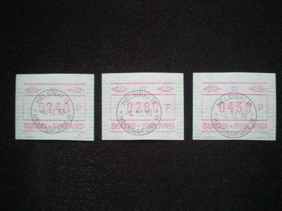 ATM-merkkejä ATM20 - NRO 01 NAPPILOISTOINA - LaPe 10 €