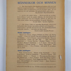 Människör och minnen , Andra Samlingen - pikkukuva 2