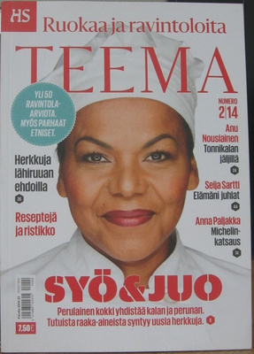 HS Teema 2/2014. Ruokaa ja ravintoloita. 106 s.