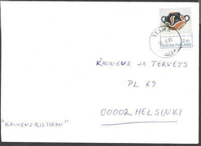Postilähetys - Finch (LAPE 1142) Sysmä 16.9.1991