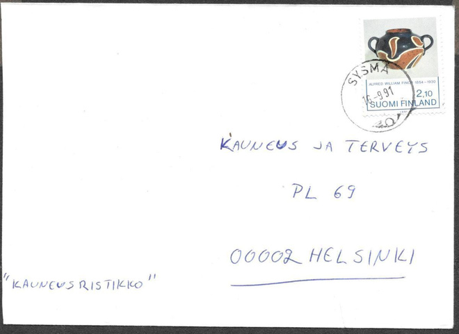 Postilähetys - Finch (LAPE 1142) Sysmä 16.9.1991