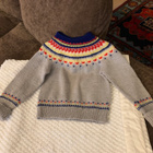 Lasten islantilainen villapaita 110-116 cm - pikkukuva 4
