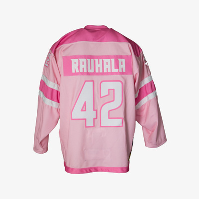 #42 Rauhala (C) GW Roosa nauha-ottelun pelipaita