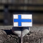 Emalinen Suomen lippu, Halkaisija - 11 mm. Ehjät emalit. - pikkukuva 5