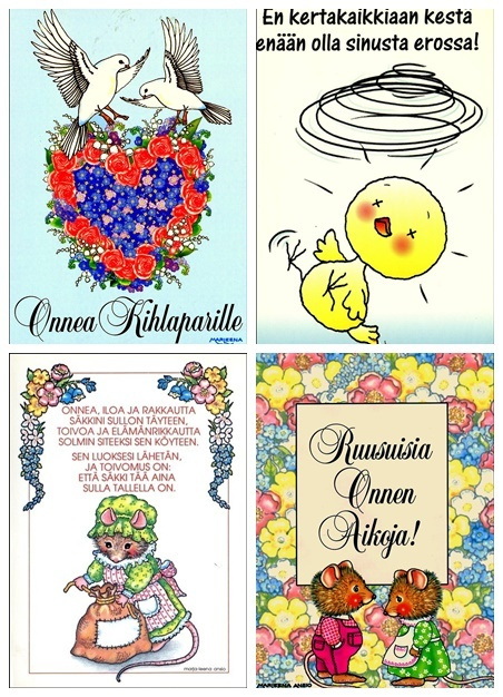 Marleena Ansio, 4 postikorttia, käyttämättömiä
