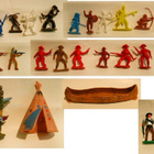 Vintage Intiaani ja Länkkäri figuuri setti - pikkukuva 1