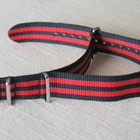 Nato 22mm punamustat raidat - pikkukuva 1