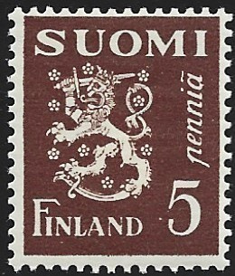1930 M-30 Leijona 5 p ruskea ** Lape 143 a LP Lm1