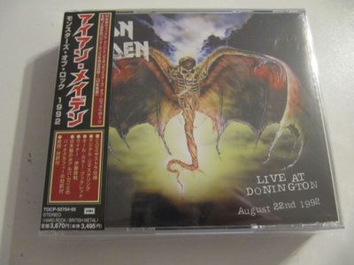 Iron Maiden Live At Donington Japanilainen 2 * CD + OBI
