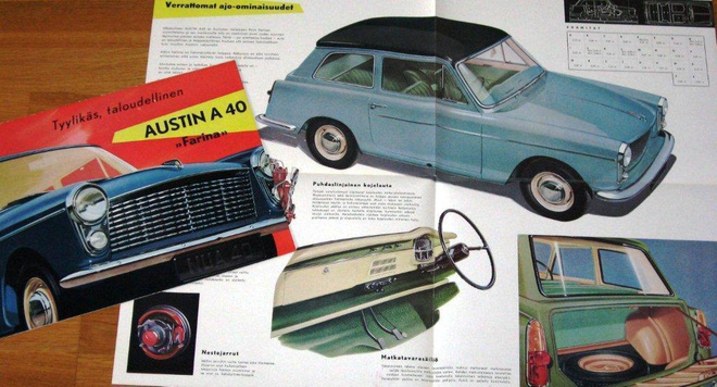 1958 Austin A40 Farina esite - KUIN UUSI