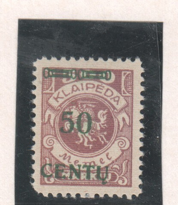 Saksa memel Mi 173 liimakkeellisena.