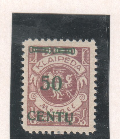 Saksa memel Mi 173 liimakkeellisena.