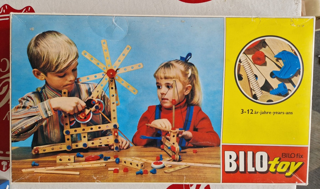 Bilo-Toy  Vintage Puinen Rakennussarja