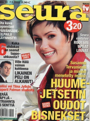 Seura n:o 10 2003 Susanna Tervaniemi ja missien menetetty ma