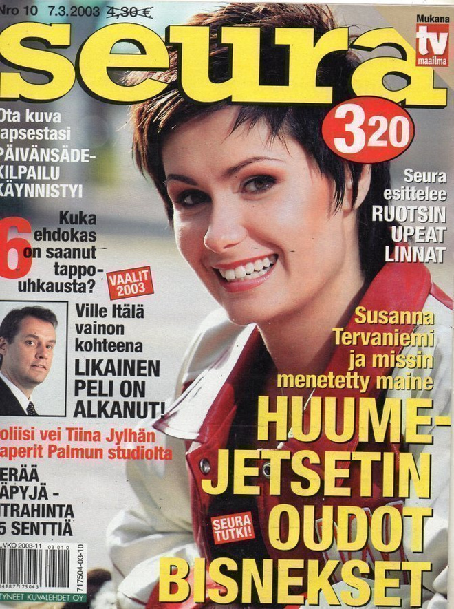 Seura n:o 10 2003 Susanna Tervaniemi ja missien menetetty ma