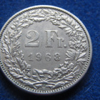 2 francs 1968B. Sveitsi- Switzerland - pikkukuva 1