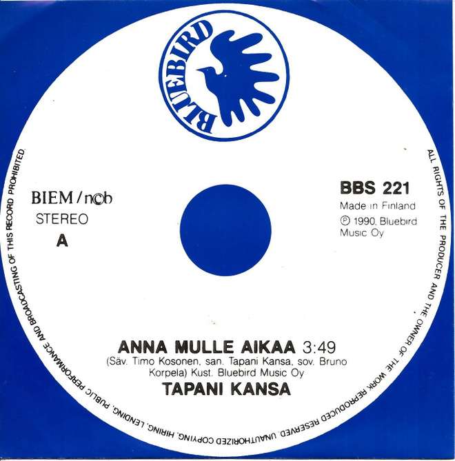 TAPANI KANSA: Anna Mulle Aikaa / Vesi Ja Maa  7"kk
