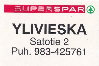YLIVIESKA ,Satotie 2 , SPAR  b588