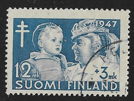 Tuberkuloosi 1947 12+3mk (LAPE 339) O
