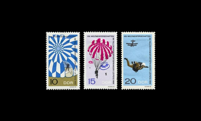 DDR 1193-5 ** Laskuvarjohyppyjen MM-kisat (1966)