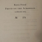 Risto Fried Freud on the Acropolis A Detective Story - pikkukuva 4