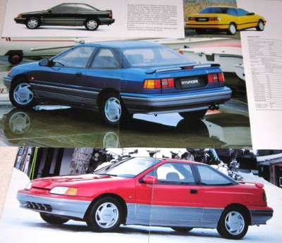 1991 Hyundai Scoupe esite - KUIN UUSI - suom - 10 sivua