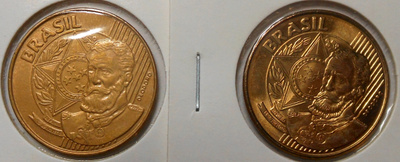 Brazil. 25 centavos 2001, 2004.
