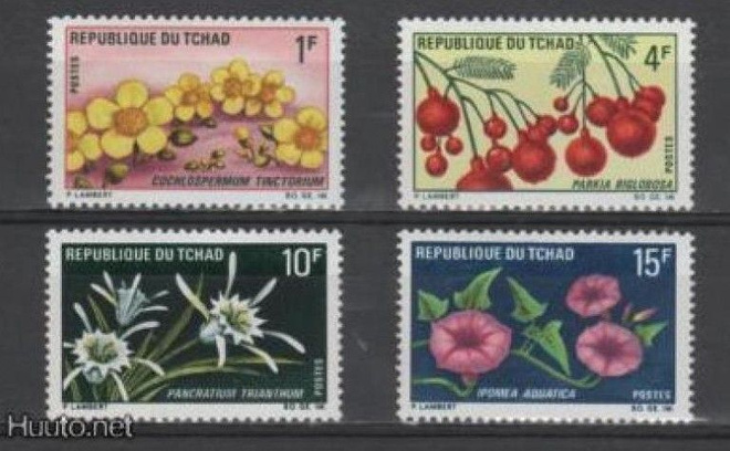 (S0214) CHAD, 1969 (Flowers). Mi ## 271-274. MNH**
